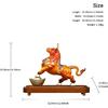 Aris & Juno Exquisite Copper Bull with Golden Ingot Statue - New Chinese Style Feng Shui Decor for Fortune & Success