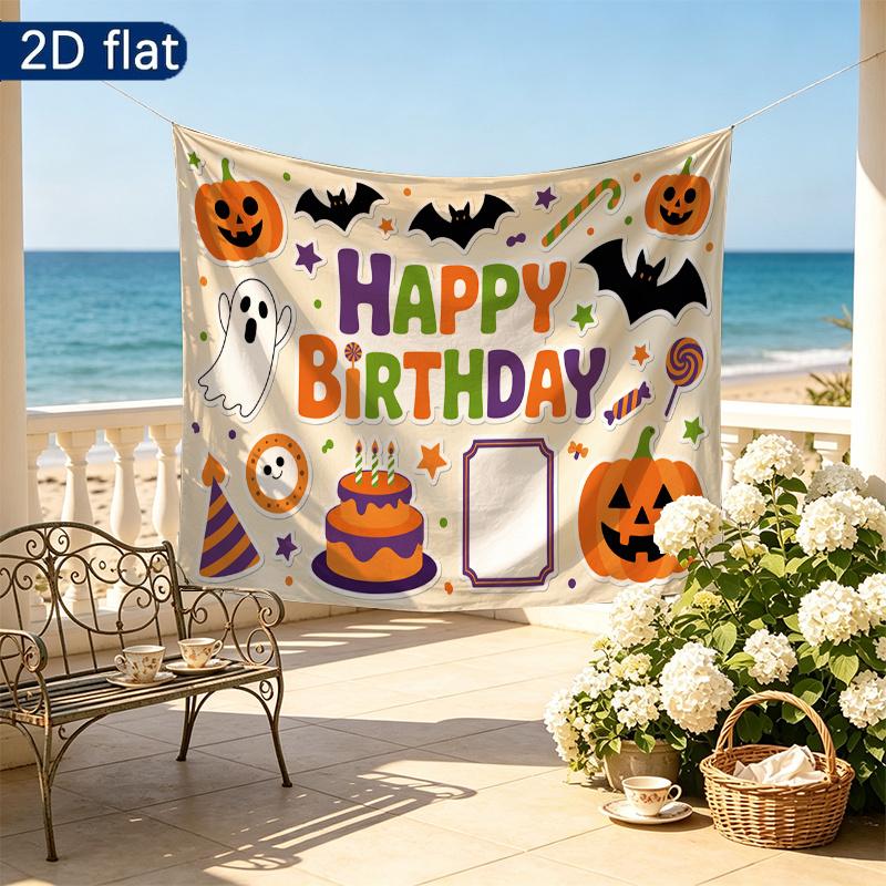 Halloween Party Backdrop 1pc - Celebration Decor