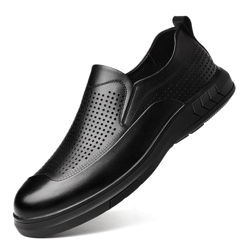 Модные мужские сандалии из коровьей кожи весна-лето-осень выдолбленные кожаные туфли мужские модные повседневные новые дизайнерские мужские мокасины обувь