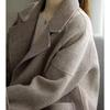 2023 Autumn/Winter Women's High-End Thick Herringbone Wool Coat - Casual Trendy Design