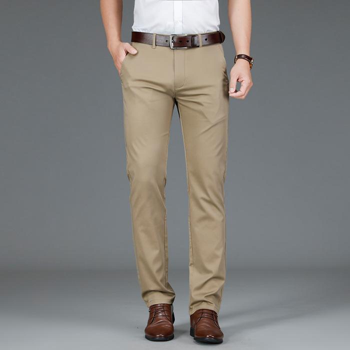 Новые осенние и зимние мужские брюки, трендовые универсальные повседневные брюки, мужские свободные прямые деловые повседневные брюки