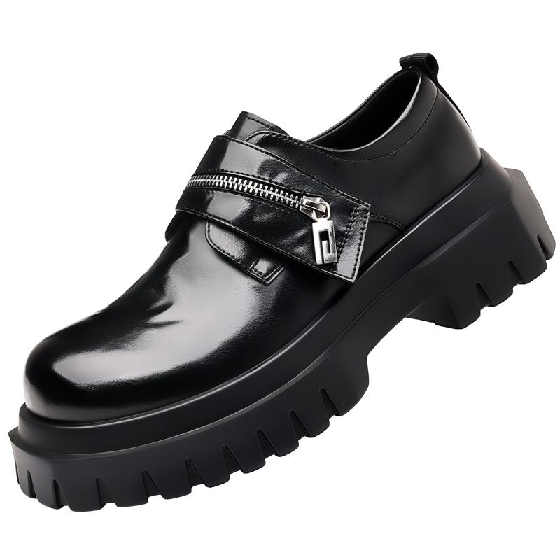 Мужские кожаные туфли дерби, толстая подошва, дизайн в британском стиле, для отдыха, вечеринки, бизнеса, офиса, роскошная обувь для взрослых, коричневые и черные