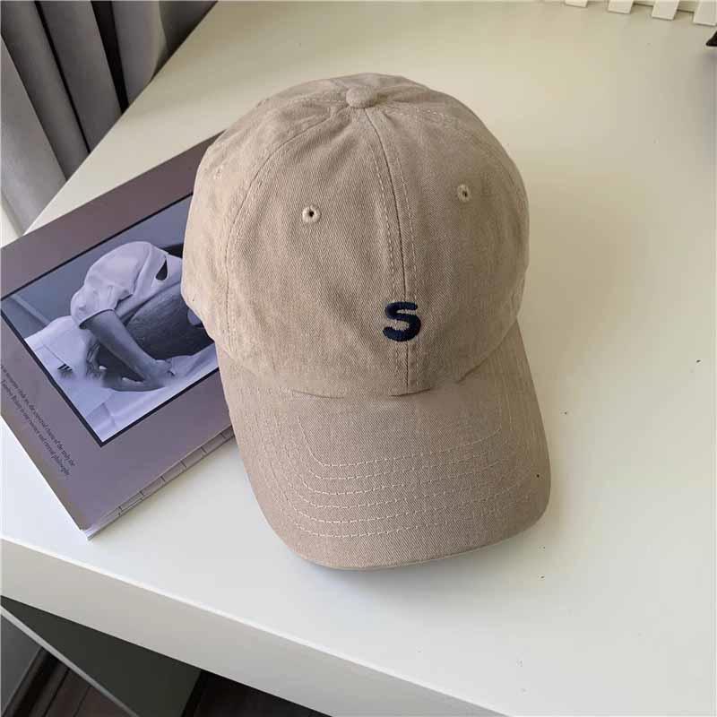 New Fashion Embroidered Baseball Cap Women's Casual Versatile Cap Soft Top Wide Eaves Show Face Small Baseball Cap Men