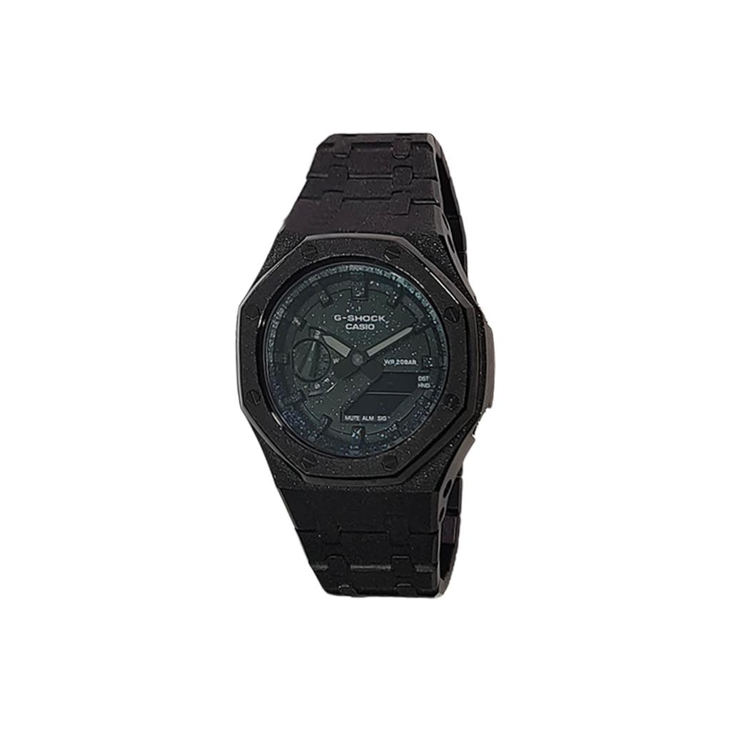 Casio Коллекция Custom Часы с электронным механизмом и стальным ремешком Мужские часы Черный циферблат GA-2100SKE-7A(Watch3--)