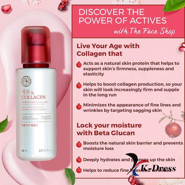 The Face Shop Сыворотка-лифтинг для объема с гранатом и коллагеном 80 мл