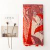 Four Seasons Clothing Accessories Cotton And Hemp Texture Scarf Orange Red Leaf Flower Silk Scarf Travel Sunscreen Shawl