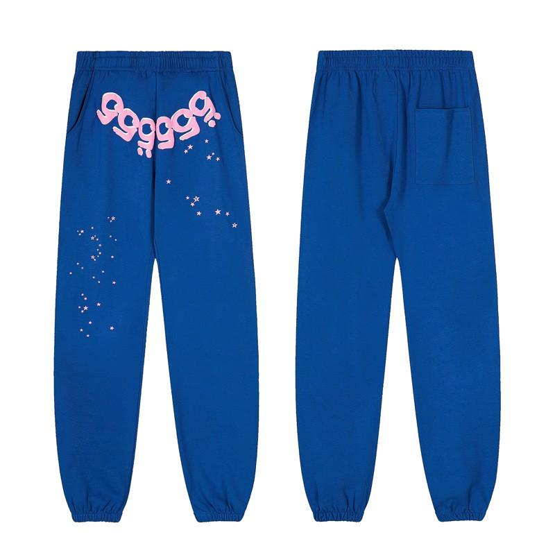 Mens Casual Tracksuit Spider Web Print Hoodie Sweatshirt Pants Set Thin Fit Streetwear