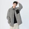 Осенняя Повседневная Красивая Куртка Мужское Пальто Чувство Мужская Куртка с Лацканами Свободное Пальто