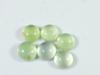 15Cts. Натуральный зеленый пренит круглый кабошон драгоценный камень россыпью 6 шт. лот 8X8MM RQ-1952