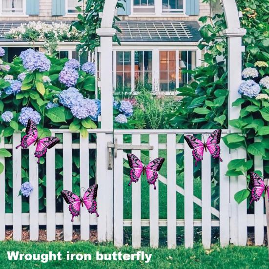 Iron Butterflies Wall Decoration Home Living Outdoor Room Bathroom Indoor Office Metal Wall Art