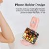 Necklace Fan Mini Wearable Fans Foldable Hanging Fan USB Rechargeable 3 Speed Fan with Phone Holder