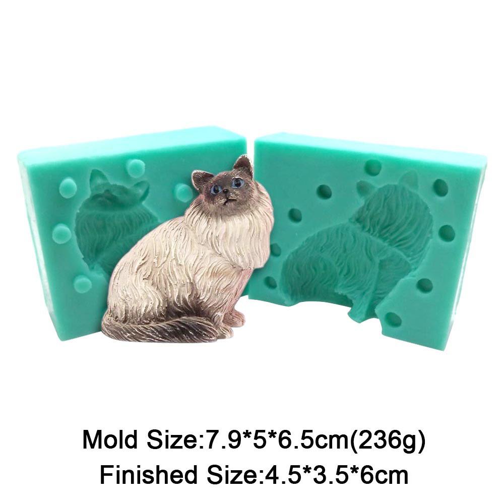 Cat Dog Chocolate Silicone Fondant Mold Cake Decorating DIY Car Aroma Soap Candle Making Polymer Clay Animal Plaster Resin Molds