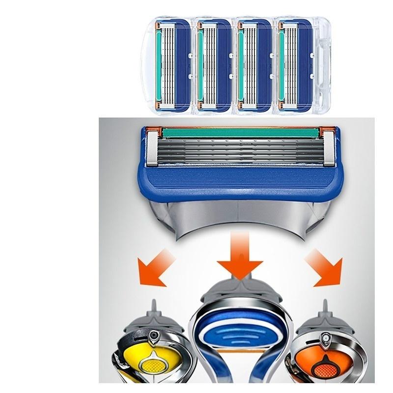 4Pcs Best Quality Professional 5 Layers Shaving Razor Blades For Men Face Care