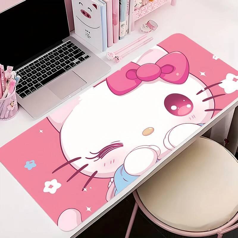 Cute Desk Mat Anime Kawaii Mousepad Laptop Large Rubber Mouse Pad Pink Keyboard Office Cabinet Mouse Mats for Girl