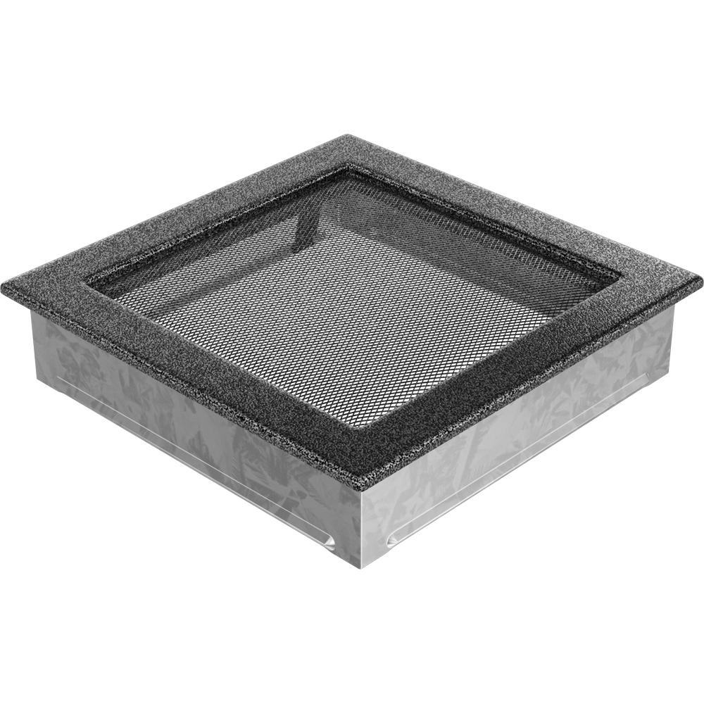 Вентиляционная крышка 22x22 черно-серебристая
