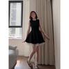 French Hepburn Style Black Sleeveless Vest Dress Children's Summer French New Explosion Small Puffy Short Skirt