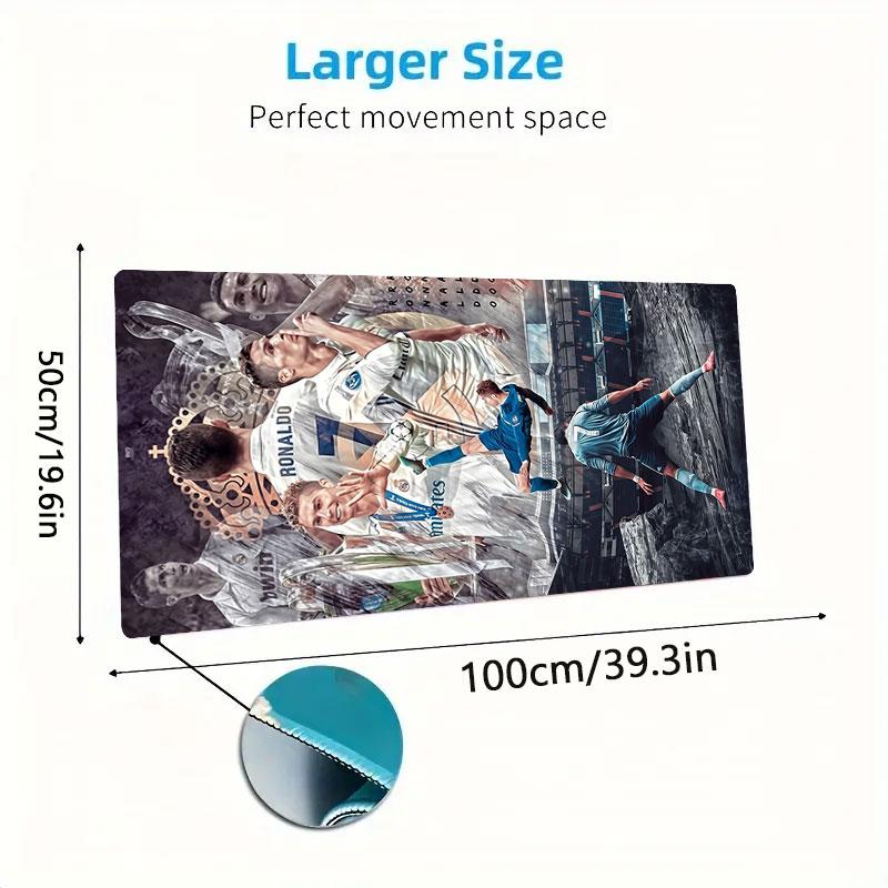Ronald Mouse Pad, Large Gaming Desk Mat, Non-slip XXL Mousepad for Laptop & Tablet, Mini PC Playmat with Stitched Edges