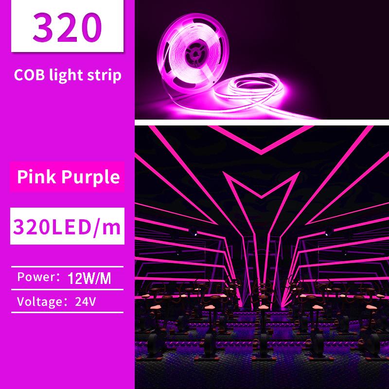5 м/10 м/лот FCOB светодиодная лента высокой плотности гибкая COB DC24V RA90 синяя красная зеленая розовая 3000K 4000K 6000K светодиодная лента для украшения