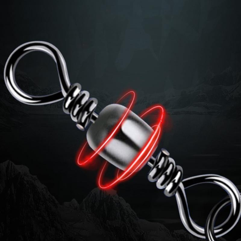 200 шт. Рыболовные вертлюжки-бочонки из высокоуглеродистой стали, Рыболовные бочонки, Соединители лески, Соединители рыболовных приманок, Инструмент, Прочный