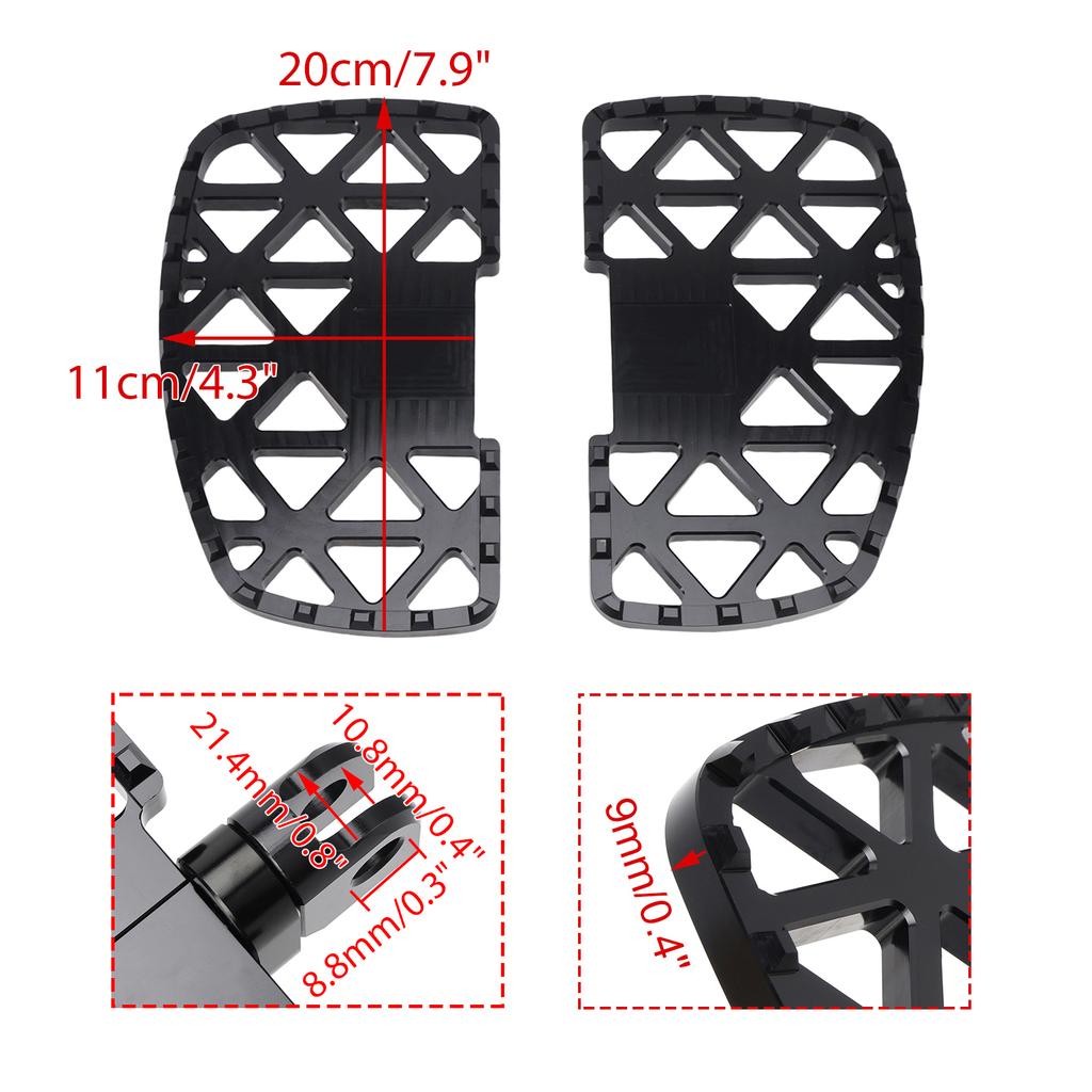 Front Footrests Foot Pegs Fit for Kawasaki Eliminator 400 450 500 / SE 2023-2025