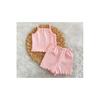 Розовый укороченный комплект для девочек