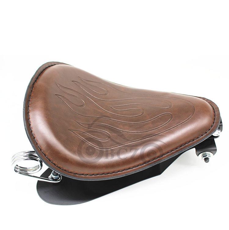 Harley Motorcycle Retro Spring Seat & Flame Cushion Bag Set