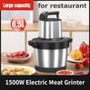 3 Gear Electric Meat Grinders Stainless Steel Kitchen Chopper 6.5L Large Capacity Vegetable Food Processor