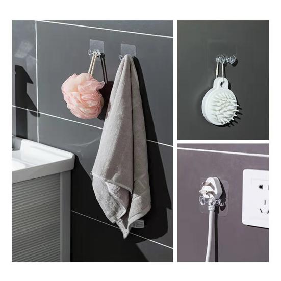 10/20 шт. настенные крючки для хранения, держатели для шнура, прозрачные, легко устанавливаемые, самоклеящиеся крючки для укладки кабеля