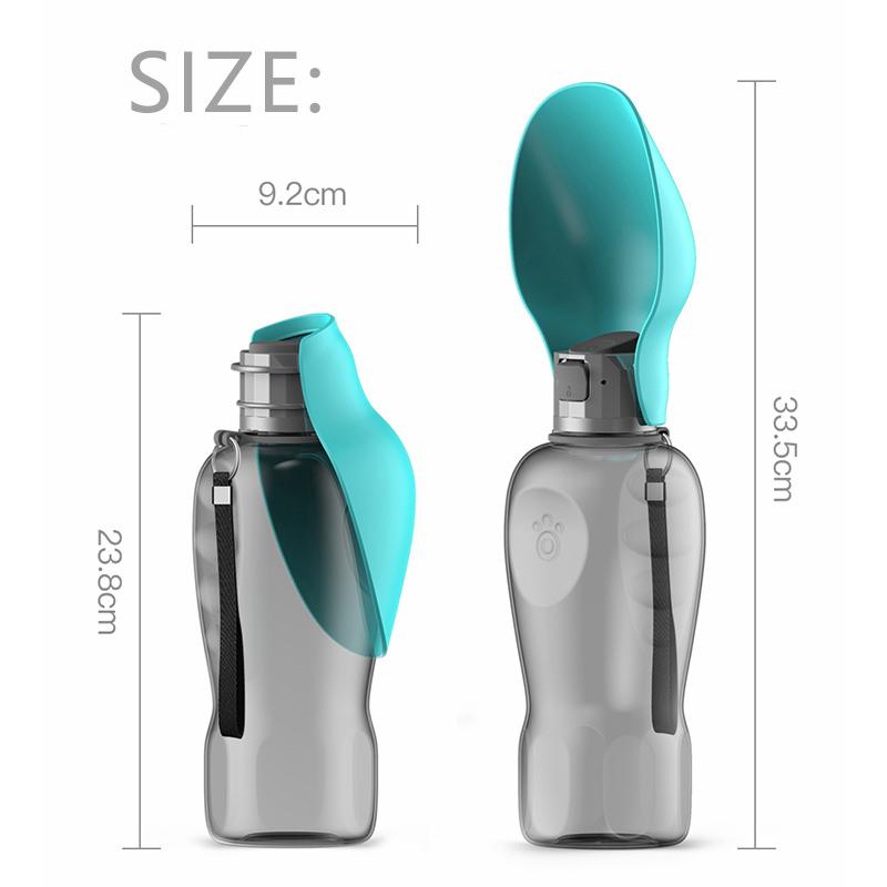 Портативная бутылка для воды для собак, 800 мл, для маленьких, средних и больших собак, поилка для путешествий на открытом воздухе, кормушка для щенков и кошек, аксессуары для лабрадора