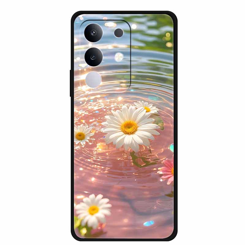 For vivo T4x Cover Silicone TPU Phone Case Funda for vivo T4x 5G V2437 Black Back Bumper Soft Protector Cartoon Anime Cute Capa