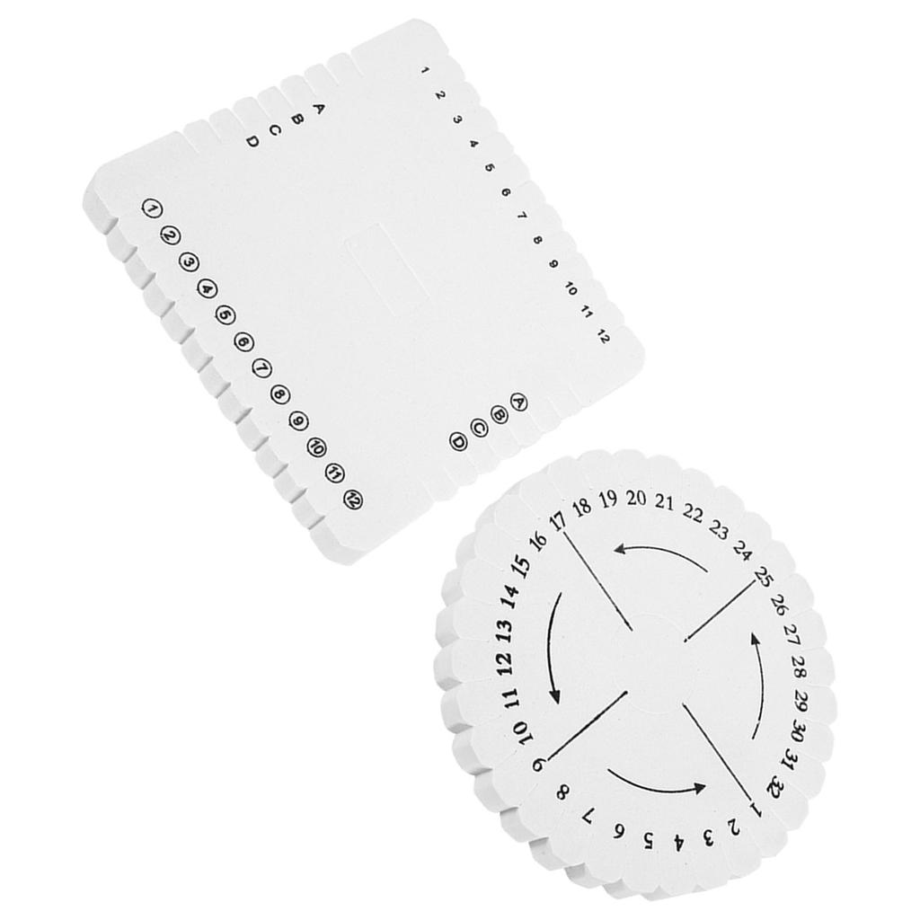 2Pcs Round Square Kumihimo Disc Macrame Braided Cord String Bracelet Handmade Weaving Disk