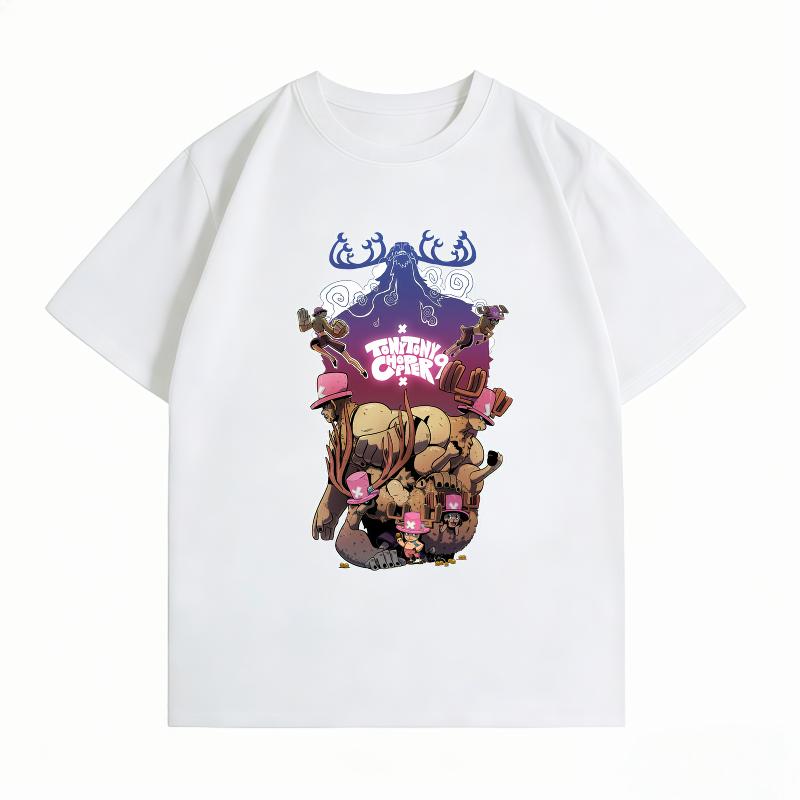 Unisexs Clothing New 100 Cotton Summer TShirt One Piece Unisexs TShirt Chopper Print Casual Unisexs TShirt
