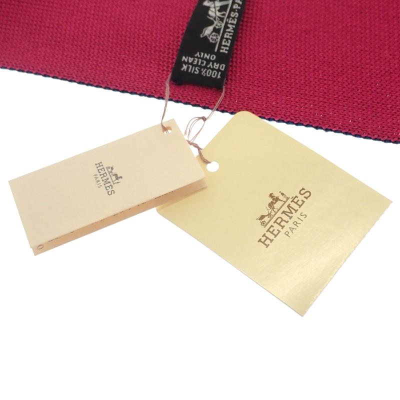 HERMES H903022T 02 галстук темно-синий шелк мужской