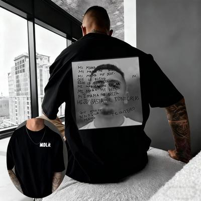 Мужская футболка с дизайном альбома тура Morad MDLR Свободный крой повседневный унисекс уличная одежда топ графические футболки винтажная футболка