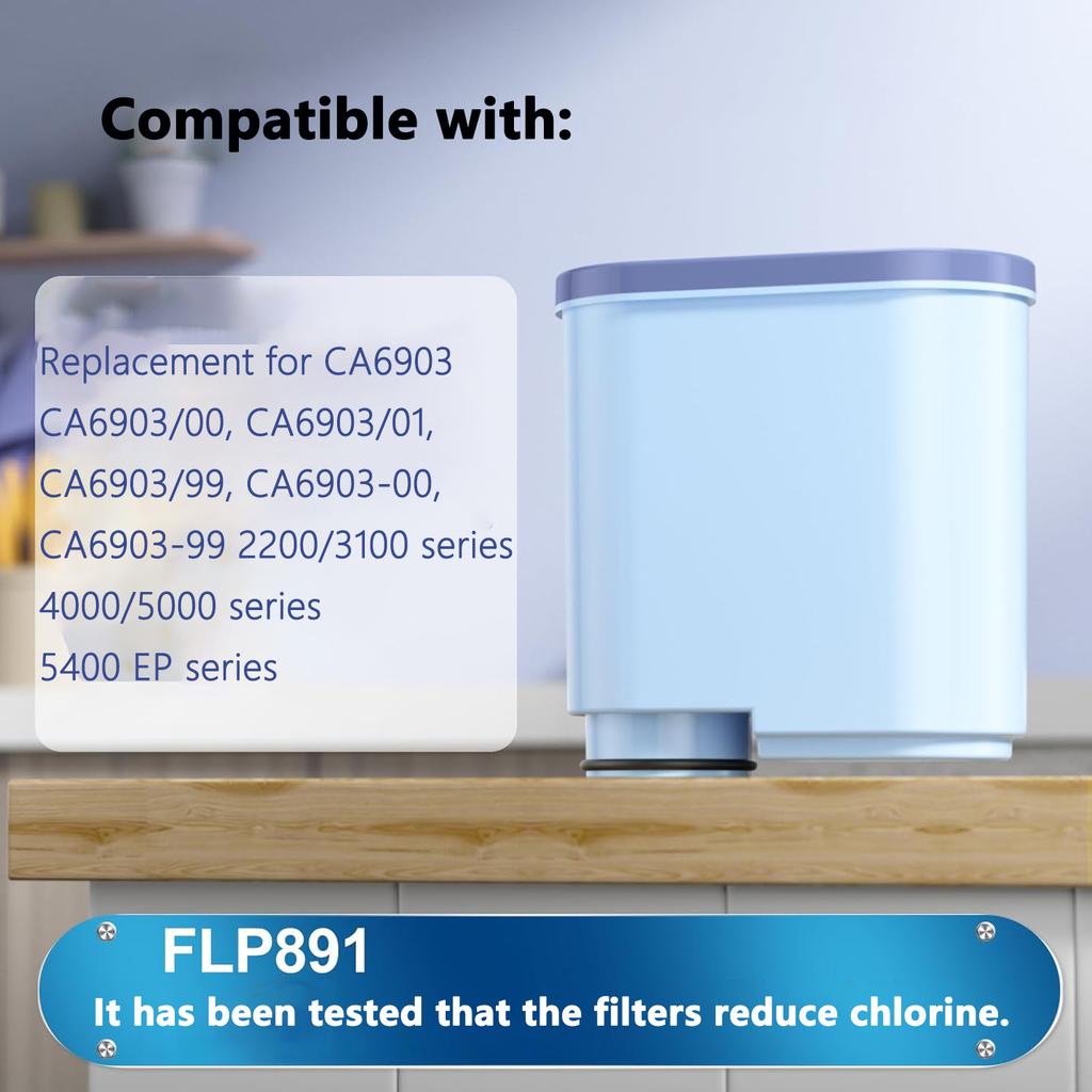 Фильтры для кофемашины, совместимые с Philips Saeco AquaClean CA6903. Улучшите вкус вашего кофе с помощью чистой фильтрованной воды 3