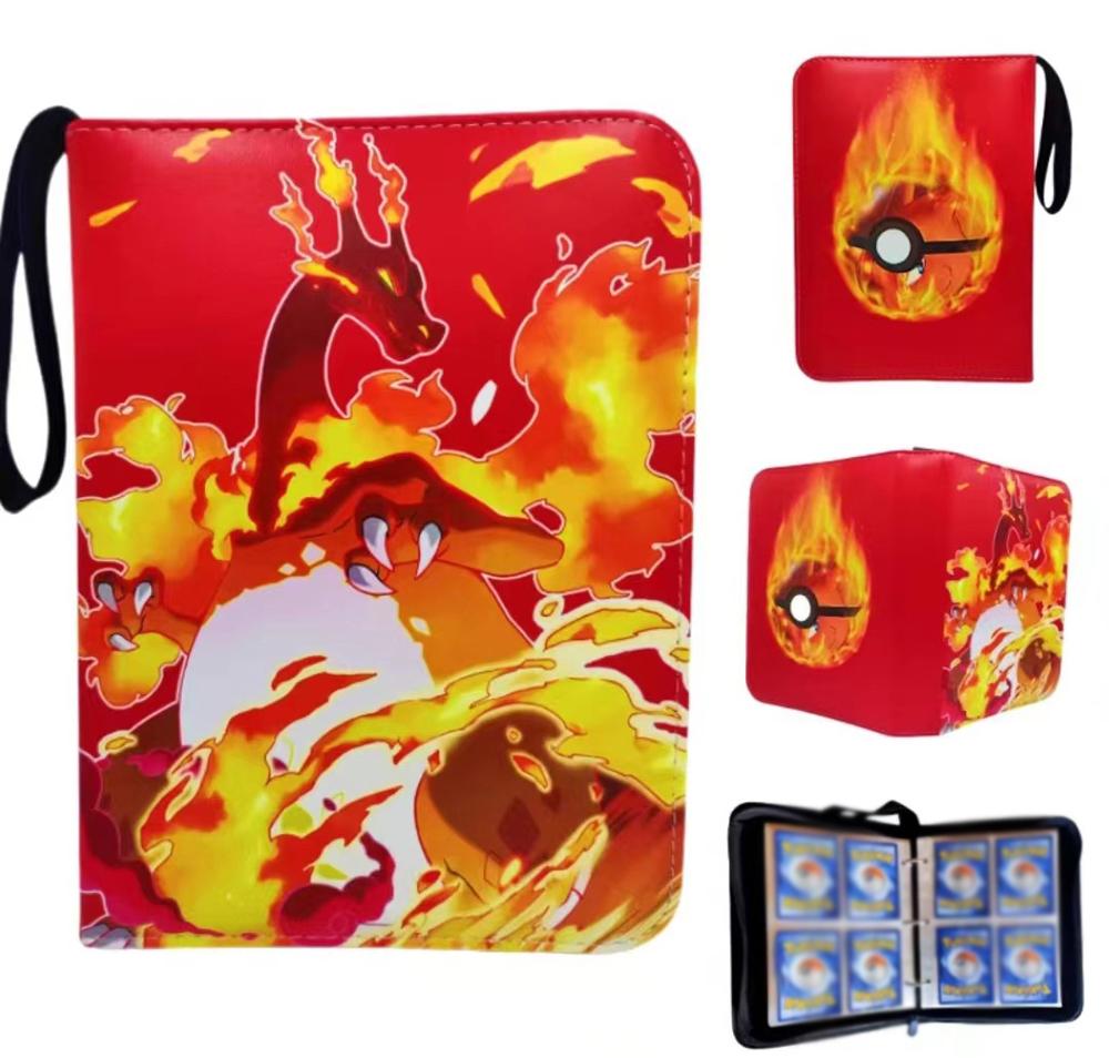 Папка для коллекционных карточек с 4 карманами, портативный держатель для альбомов на молнии Книга 400 Коллекционер карточек с 50