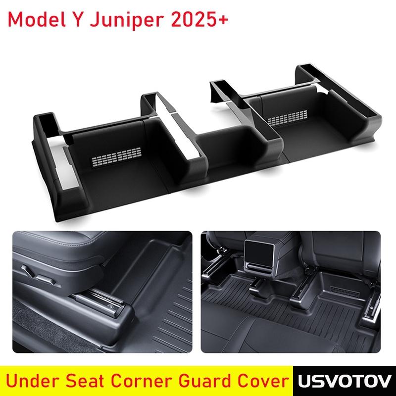 Для Tesla Model Y Juniper 2025 2056 Угловой Защитник Под Сиденьем Защитная Крышка Направляющей Скольжения Сиденья Декор Против Пинания Флокированные Аксессуары