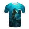 Футболка с 3D-принтом, повседневная футболка с круглым вырезом и принтом мифологии в стиле вестерн, сетчатая футболка с короткими рукавами