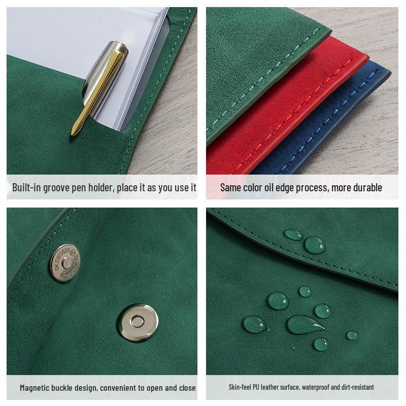 A4 Waterproof Business Leather Document Bag, Thickened File & Contract Holder, Customizable with Logo