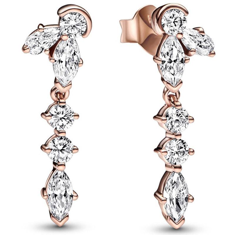 Подлинная снежинка из стерлингового серебра 925 пробы прямоугольная маска-ореол гербарий кластер асимметричная звезда для женщин модные ювелирные изделия