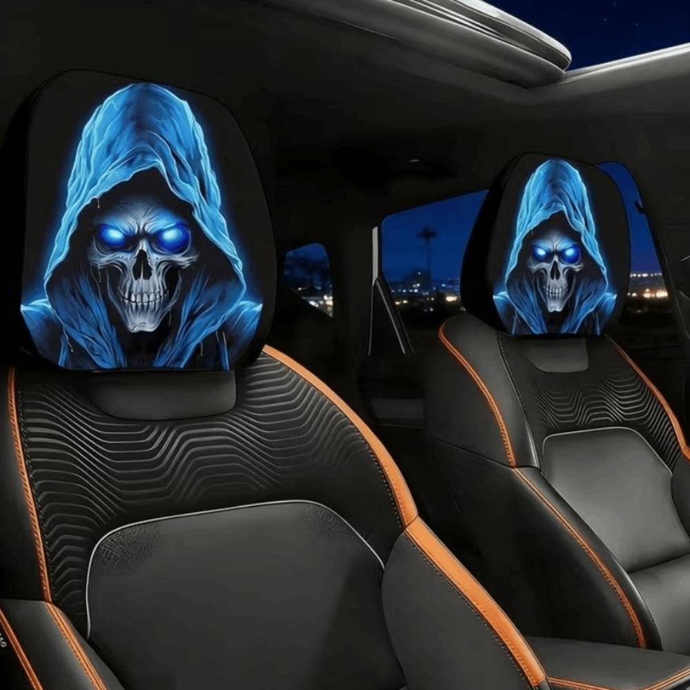 2PCS Elastic Halloween Car Headrest Covers Auto Interior Decoration Cover Decoration