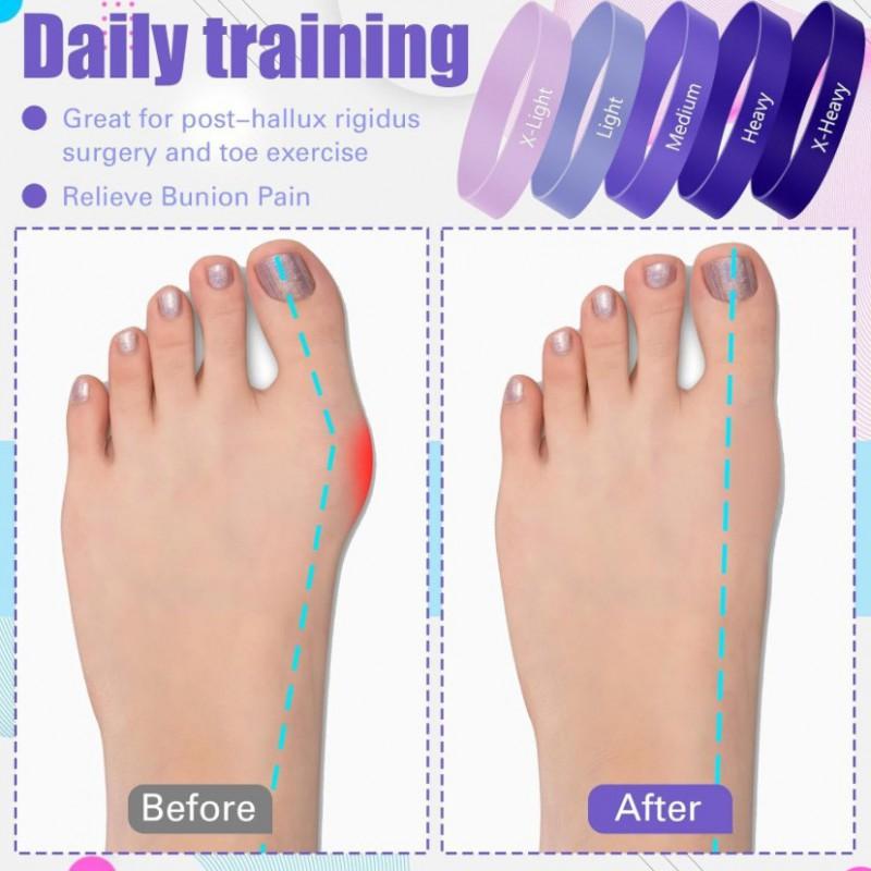 TPE Resistance Bands Finger Toe Arch Ankle Training Thumb Loop Foot Strengthening Hand Dexterity Improvement