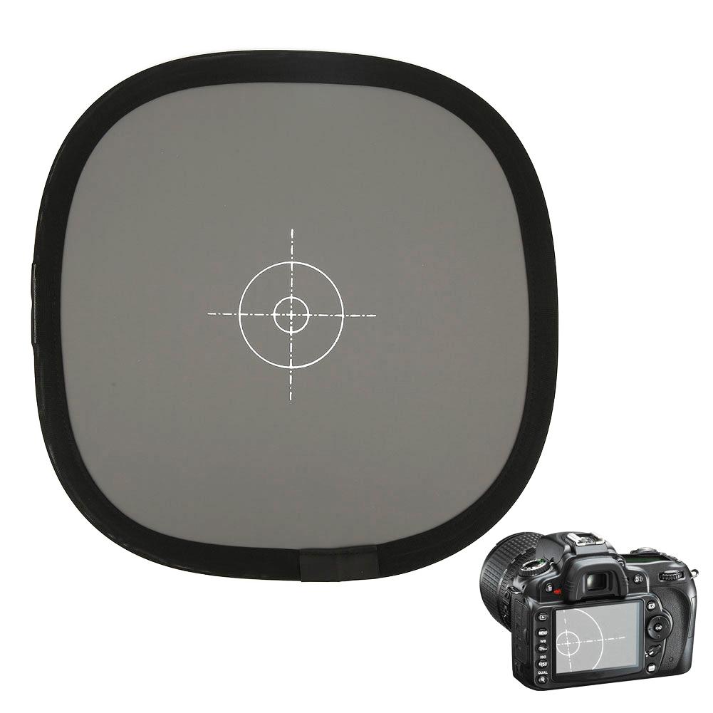 30cm Portable 18percent Gray White Balancing Card Double Sides Focusing Board Reflector Plate for Digital SLR Camera