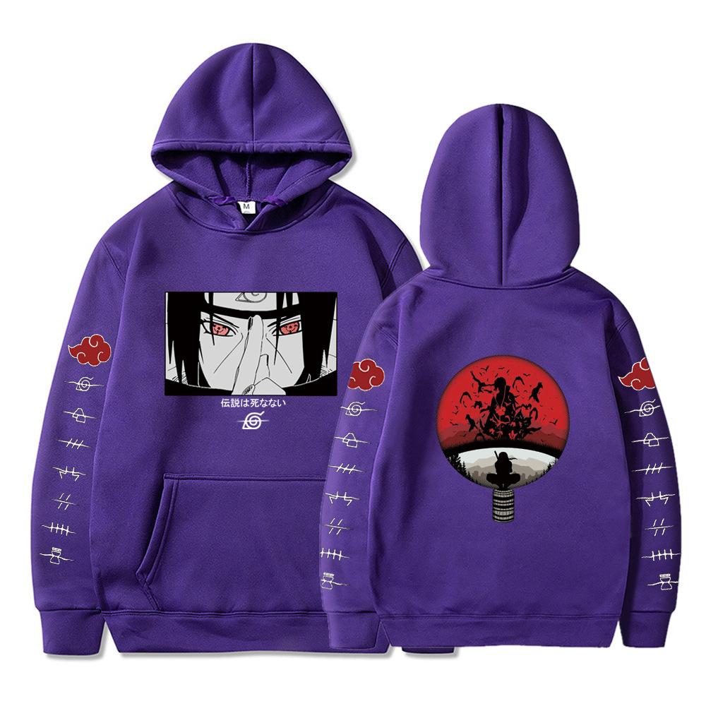 Men and Women Japanese Anime Naruto Graphic Uchiha Itachi Classic Hoodie Sweater Hoodie Autumn and Winter Jogging Sportswear Top
