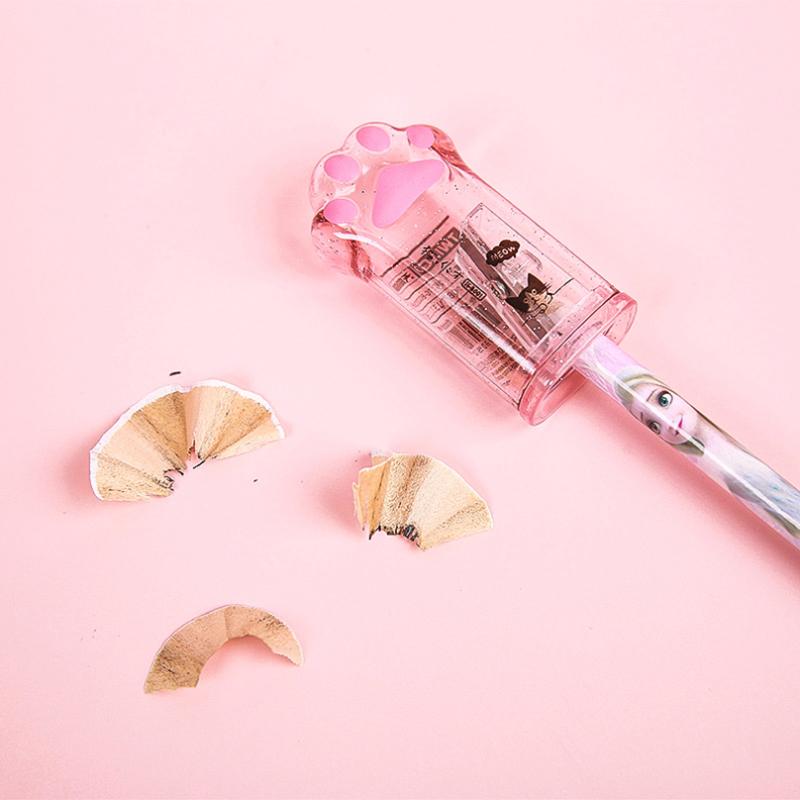 Пенал с кошачьей лапой, милый канцелярский набор, точилка, корректирующая лента, кавайный ластик, линейка Papeleria, пенал, школьные принадлежности для K