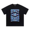 Cross-border new graffiti letter printing European and American street trendy brands loose and versatile casual men's and women's short-sleeved round
