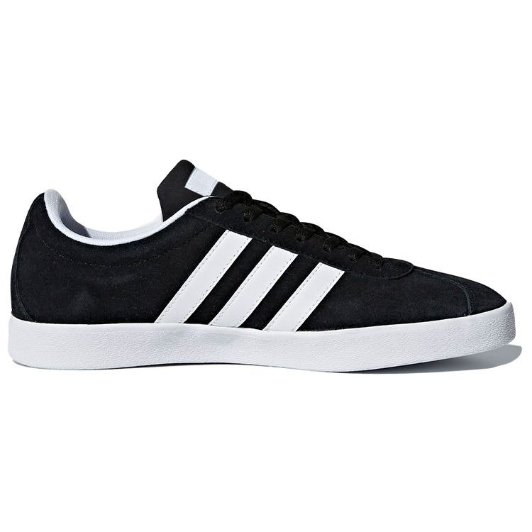 Adidas Neo Vl Court 2.0 Suede Low Top Skate Shoes Women Sneakers Black White DA9887