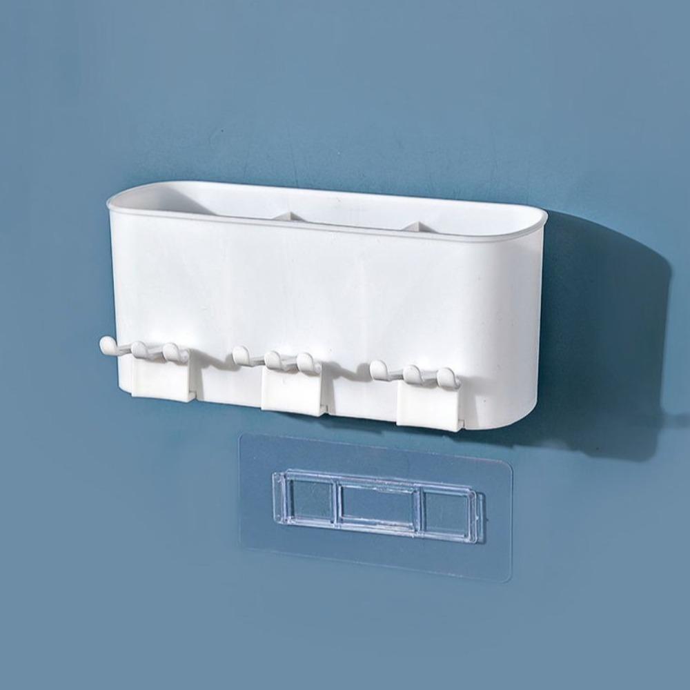 Wall Mount Mouthwash Cup Family Set Waterproof Toothbrush Holder Creative Mouthwash Cup Holder