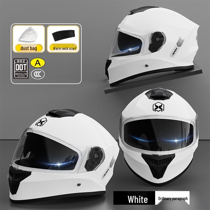 National Standard Certified Full Face Motorcycle Helmet - Four Seasons Universal, Warm, Anti-Fog