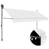 VidaXL Manual Retractable Awning with LED 350 Cm Cream